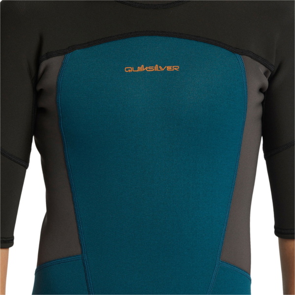 2026 Quiksilver Peuter Prologue 2/2mm Rug Ritssluiting Shorty Wetsuit EQKW503004 - Midnight Turquoise